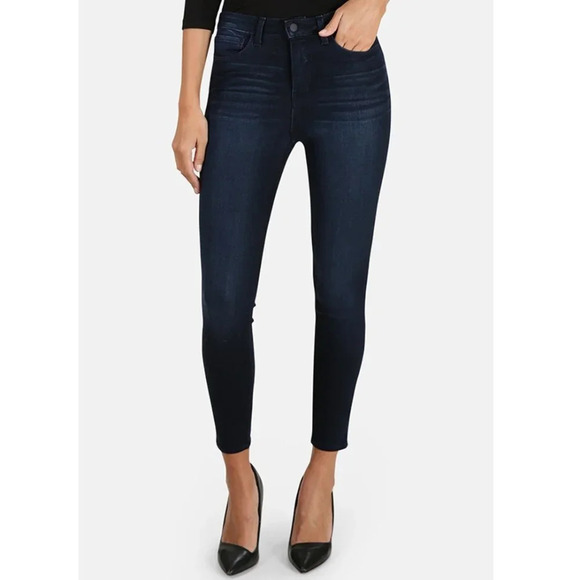 L'AGENCE Dark Wash Blue Marguerite Skinny High Rise Jeans Size 24 - Picture 2 of 6